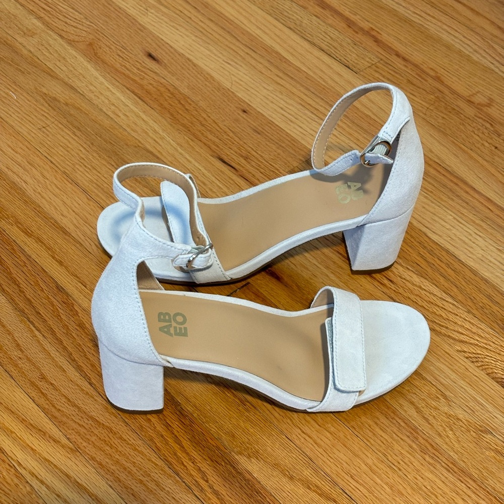 Light Blue Suede Heels